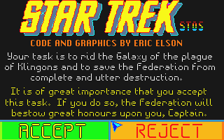 Star Trek atari screenshot